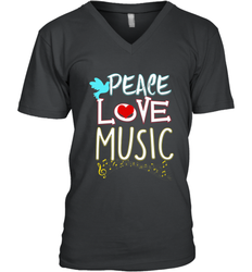 Peace Love Music Hippie Hipster Festival Men's V-Neck