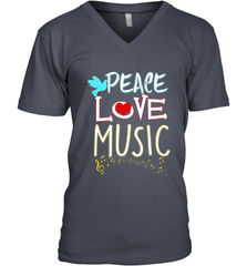 Peace Love Music Hippie Hipster Festival Men's V-Neck Men's V-Neck - FordPhuMy