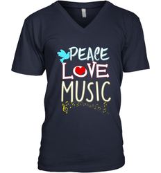 Peace Love Music Hippie Hipster Festival Men's V-Neck