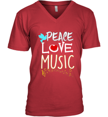 Peace Love Music Hippie Hipster Festival Men's V-Neck Men's V-Neck - FordPhuMy