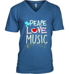 Peace Love Music Hippie Hipster Festival Men's V-Neck Men's V-Neck - FordPhuMy
