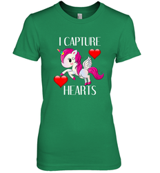 Girls Valentine's Day Unicorn I Capture Hearts Kids Gift Women's Premium T-Shirt