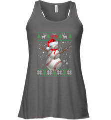 Baseball Snowman Ugly Christmas Ball Santa Pajama Xmas Gifts Women's Racerback Tank Women's Racerback Tank - FordPhuMy