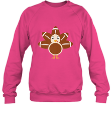 Funny Football Turkey Fall Thanksgiving Football Crewneck Sweatshirt Crewneck Sweatshirt - FordPhuMy