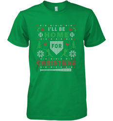 Premium Baseball Ugly Christmas Sweater Pattern Men's Premium T-Shirt
