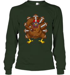Cool Turkey Football Feathers Funny Thanksgiving Sports Long Sleeve T-Shirt Long Sleeve T-Shirt - FordPhuMy