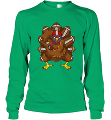 Cool Turkey Football Feathers Funny Thanksgiving Sports Long Sleeve T-Shirt Long Sleeve T-Shirt - FordPhuMy
