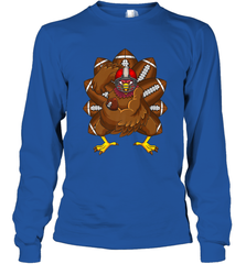 Cool Turkey Football Feathers Funny Thanksgiving Sports Long Sleeve T-Shirt Long Sleeve T-Shirt - FordPhuMy