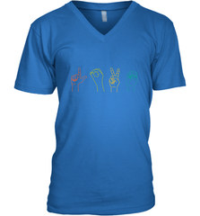 Love ASL Sign language Alphabet Valentines Day Gift idea Men's V-Neck Men's V-Neck - FordPhuMy