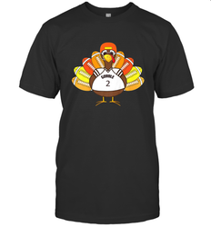 Cool Thanksgiving Football Shirt _ Gobble Player Turkey Gift Men's T-Shirt