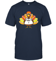 Cool Thanksgiving Football Shirt _ Gobble Player Turkey Gift Men's T-Shirt
