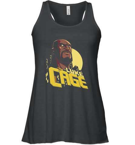 Marvel The Defenders Luke Cage Profile Women's Racerback Tank Women's Racerback Tank / Black / XS Women's Racerback Tank - FordPhuMy