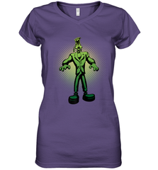 Disney Goofy Frankenstein Halloween Costume Women's V-Neck T-Shirt Women's V-Neck T-Shirt - FordPhuMy