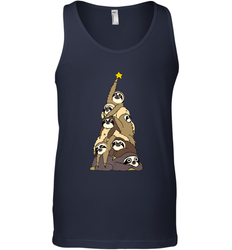 Merry Christmas Merry Slothmas Sloth Christmas Tree Xmas Men's Tank Top
