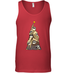 Merry Christmas Merry Slothmas Sloth Christmas Tree Xmas Men's Tank Top Men's Tank Top - FordPhuMy