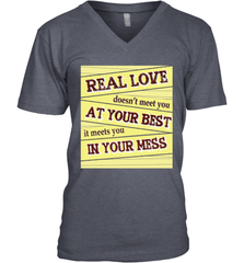 Real love funny quotes for valentine (2) Men's V-Neck Men's V-Neck - FordPhuMy