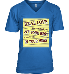 Real love funny quotes for valentine (2) Men's V-Neck Men's V-Neck - FordPhuMy