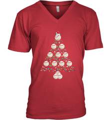 Baseball Balls Christmas Tree lights Xmas Gift Holiday Men's V-Neck Men's V-Neck - FordPhuMy