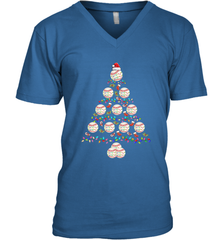 Baseball Balls Christmas Tree lights Xmas Gift Holiday Men's V-Neck Men's V-Neck - FordPhuMy