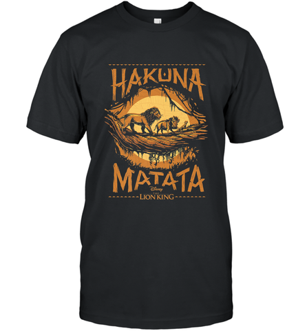 Disney The Lion King Live Action Hakuna Matata Sunset Poster Men's T-Shirt Men's T-Shirt / Black / S Men's T-Shirt - FordPhuMy