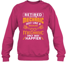 Retired Mechanic Just Like A Regular Only Way Happier Crewneck Sweatshirt Crewneck Sweatshirt - FordPhuMy