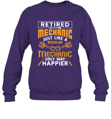 Retired Mechanic Just Like A Regular Only Way Happier Crewneck Sweatshirt Crewneck Sweatshirt - FordPhuMy