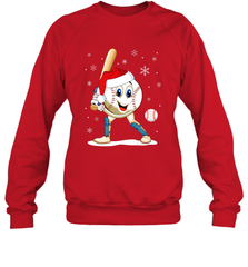 Christmas Baseball Santa Xmas Gift Lover Crewneck Sweatshirt Crewneck Sweatshirt - FordPhuMy