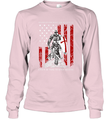 Knight Templar American Flag Long Sleeve T-Shirt Long Sleeve T-Shirt - FordPhuMy