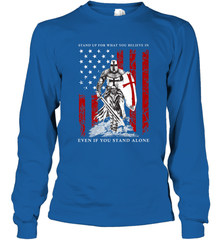 Knight Templar American Flag Long Sleeve T-Shirt Long Sleeve T-Shirt - FordPhuMy