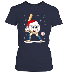 Christmas Baseball Santa Xmas Gift Lover Women's T-Shirt