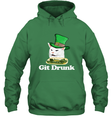 Git Drunk Funny Arguing Cat Meme St Patricks Day Hooded Sweatshirt Hooded Sweatshirt - FordPhuMy