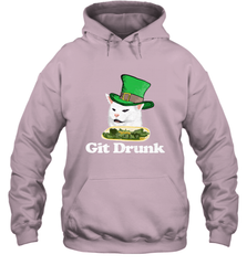 Git Drunk Funny Arguing Cat Meme St Patricks Day Hooded Sweatshirt Hooded Sweatshirt - FordPhuMy