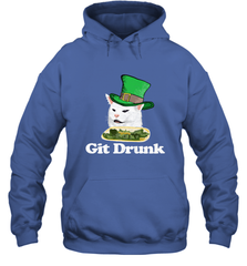 Git Drunk Funny Arguing Cat Meme St Patricks Day Hooded Sweatshirt Hooded Sweatshirt - FordPhuMy
