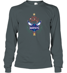 NBA Charlotte Hornets Logo merry Christmas gilf Long Sleeve T-Shirt Long Sleeve T-Shirt - FordPhuMy