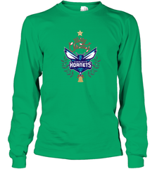 NBA Charlotte Hornets Logo merry Christmas gilf Long Sleeve T-Shirt Long Sleeve T-Shirt - FordPhuMy