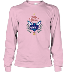NBA Charlotte Hornets Logo merry Christmas gilf Long Sleeve T-Shirt Long Sleeve T-Shirt - FordPhuMy