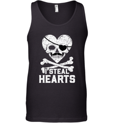 I Steal Hearts Valentine's Day Pirate Skull Art Graphics Men's Tank Top Men's Tank Top - FordPhuMy