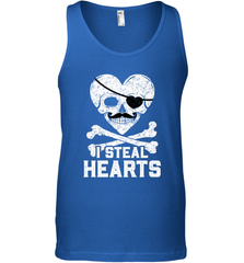 I Steal Hearts Valentine's Day Pirate Skull Art Graphics Men's Tank Top Men's Tank Top - FordPhuMy