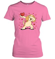 Dog Dabbing Heart For Valentine's Day Art Graphics Gift Women's T-Shirt Women's T-Shirt - FordPhuMy