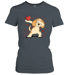 Dog Dabbing Heart For Valentine's Day Art Graphics Gift Women's T-Shirt Women's T-Shirt - FordPhuMy