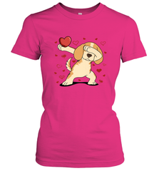 Dog Dabbing Heart For Valentine's Day Art Graphics Gift Women's T-Shirt Women's T-Shirt - FordPhuMy