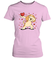 Dog Dabbing Heart For Valentine's Day Art Graphics Gift Women's T-Shirt Women's T-Shirt - FordPhuMy