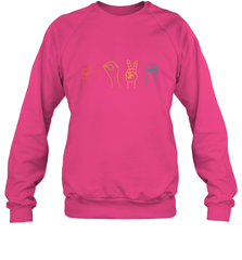 Love ASL Sign language Alphabet Valentines Day Gift idea Crewneck Sweatshirt Crewneck Sweatshirt - FordPhuMy