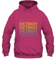Vintage 1980s Style Detroit Michigan Hooded Sweatshirt Hooded Sweatshirt - FordPhuMy