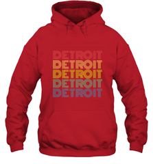 Vintage 1980s Style Detroit Michigan Hooded Sweatshirt Hooded Sweatshirt - FordPhuMy