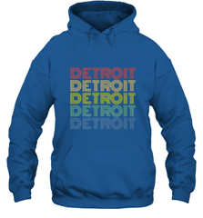 Vintage 1980s Style Detroit Michigan Hooded Sweatshirt Hooded Sweatshirt - FordPhuMy