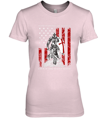 Knight Templar American Flag Women's Premium T-Shirt Women's Premium T-Shirt - FordPhuMy