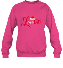 NFL Pittsburgh Steelers Logo Christmas Santa Hat Love Heart Football Team Crewneck Sweatshirt Crewneck Sweatshirt - FordPhuMy