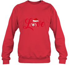 NFL Pittsburgh Steelers Logo Christmas Santa Hat Love Heart Football Team Crewneck Sweatshirt Crewneck Sweatshirt - FordPhuMy