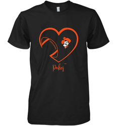 Oklahoma State Cowboys Football Inside Heart  Team Men's Premium T-Shirt